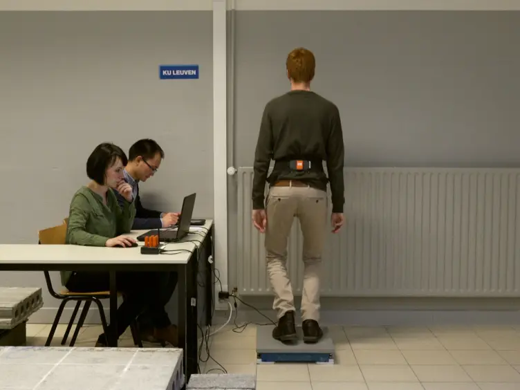 Simulation of Human-induced Vibrations Based on the Characterized In-field Pedestrian Behavior