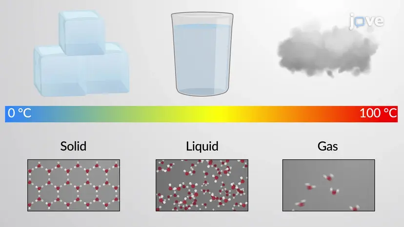 Molecular Comparison of Gases, Liquids, and Solids